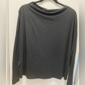 VINCE Black boat neck Long Sleeve Shirt Size M